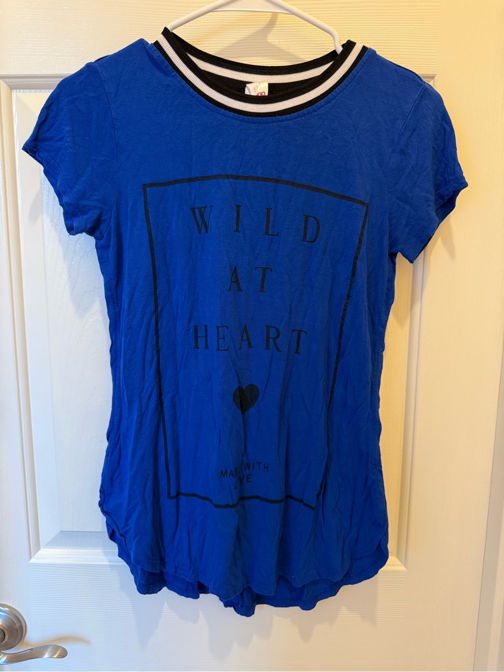 BONGO Royal Blue Short Sleeve Graphic Tee with Black Trim